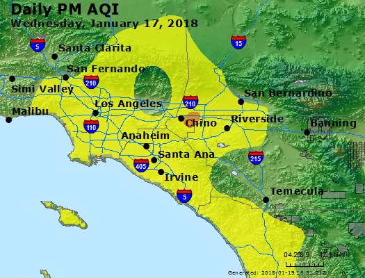 Los Angeles Air Quality Map - Maps For You